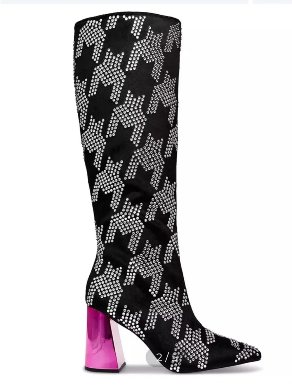 New Betsey Johnson Women's Naomy Tall Block-Heel Boots size 7.5